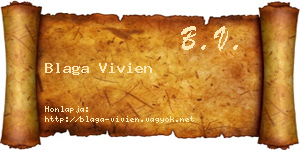 Blaga Vivien névjegykártya